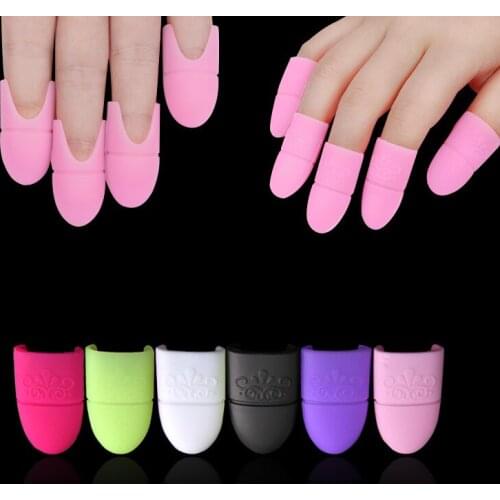 Nail Art Soak Off Cap Silicone UV Gel Nail Polish Remover Varnish Clean Degreaser Clip Reusable Nail Soaker Caps Manicure Tools