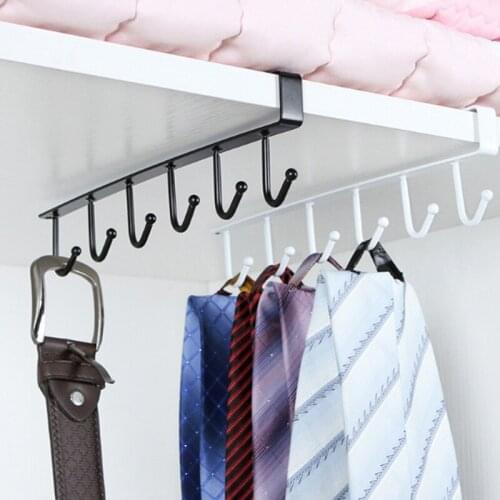 Storage Rack Multi-function Under Cabinet Kitchen Metal Hook Organizer Holder For Kitchen Home SDF-SHIP