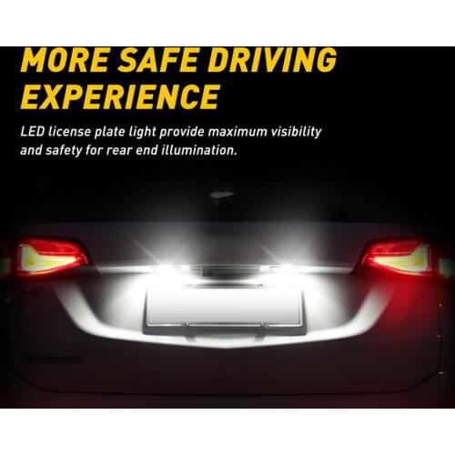 Car LED License plate light Number plate lamp For Hyundai SONATA Car bulb Color Temperature 6000K White Error Free Car-Styling