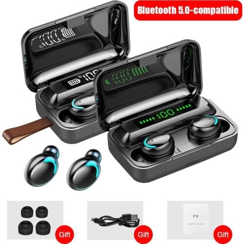 TWS Bluetooth-compatible 5.0 Earphones 2200mAh Charging Box Wireless Headphone Stereo Sports Earbuds Headsets With Microphone