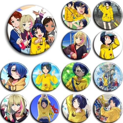Japanese Anime WONDER EGG PRIORITY WEP Ohto Ai Kawai Rika Cosplay Badges Cartoon Garniture For Bags DADGE Brooch Pin Toy Gifts