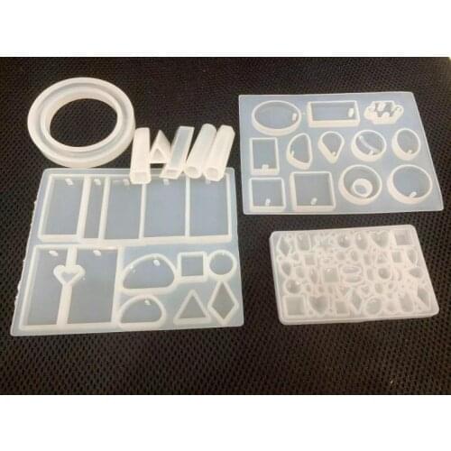 1 Set Mixed Style Silicone Molds Casting Mold Kits Epoxy Resin Mold Tool Set For DIY Pendant Jewelry Making Finding Accessories