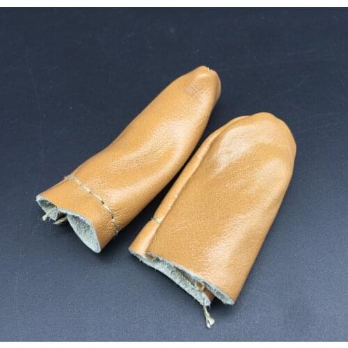 1 Pairs Needle Felting Leather Finger Protector Knitting Needles Point Protection Thumb Index Thimble Guard Embroidery Hand Tool