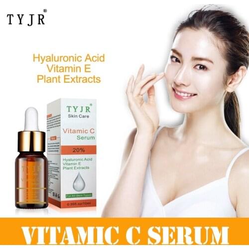 1pc Vitamin C Serum 20% With Hyaluronic Acid Moisturizing Anti-Wrinkle Anti-Aging Skin Care Essence Face Care Maquiagem 10ml