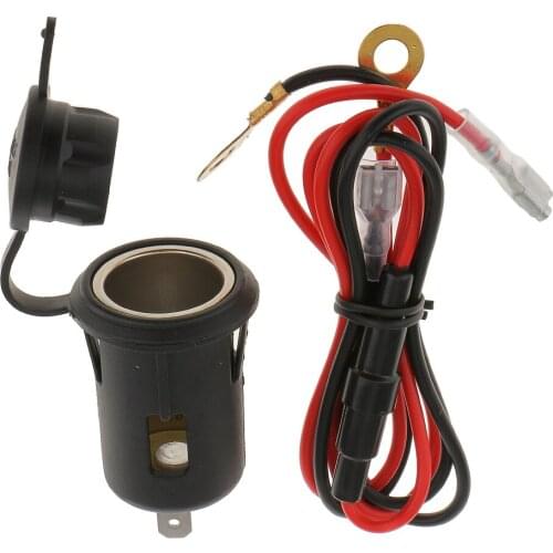 12V Waterproof Car Motorcycle Cigarette Lighter Power Socket Plug Outlet