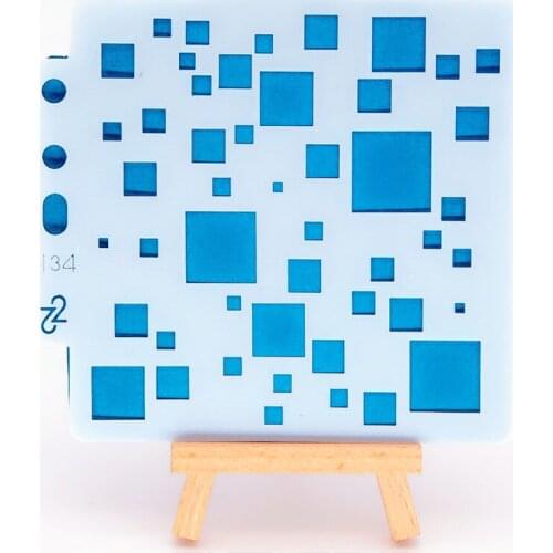 14*13CM Checkered DIY Cake Scrapbook Stencils Hollow Embellishments Printing Lace Ruler Valentines Day