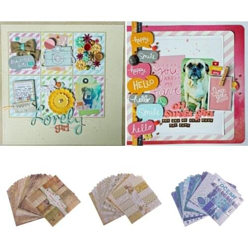 20/24 Sheets Designer Paper ,151x152mm,Decorative Scrapbook Paper DIY Card Making Hand Album Diary Decorations