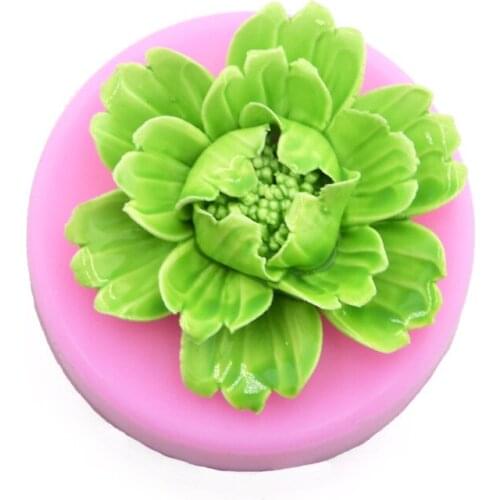 3D Flower Small-size Peony Fondant Cake Silicone Mold Cake Decorating Tool DIY Chocolate Cake Baking Tool Wedding Decoration