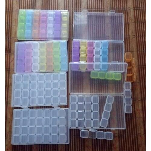 4 Pcs /lots DIY Diamond Mosaic Embroidery Sale! 28 Grid 5d Box Siamond and Cross StitchTool Accessories Container DIY Artwork