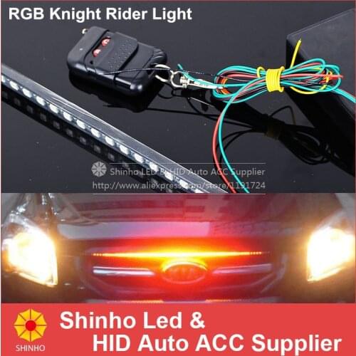 White Red Blue 7color 147model 56cm 5050 48 LED RGB Knight Light Rider Scanner Car LED Strip Light Kit with Remote Controller
