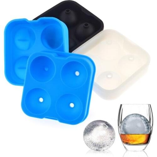 Large size 4 Sphere Silicone Ice Ball Maker Mold