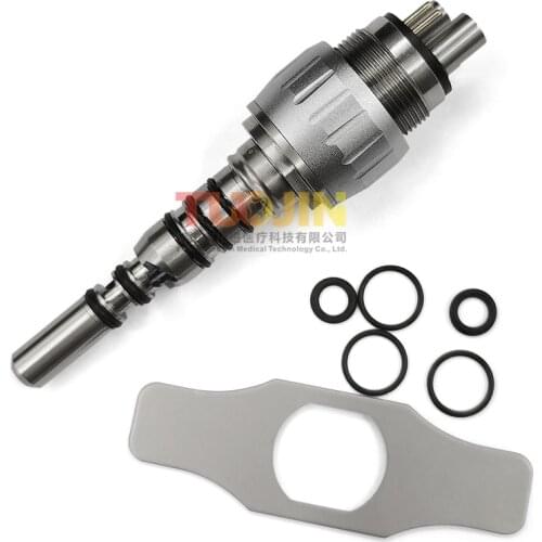 6 Holes Dental Quick Connector Quick Coupler Fit Dental LED Fibre Optical Dental High Speed Handpiece Air Turbine