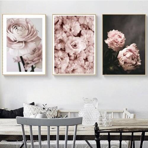 Flower Rose Botanical Canvas Art Poster Nordic style Decorative Print Wall Painting Scandinavian Decoration Picture Home Decor