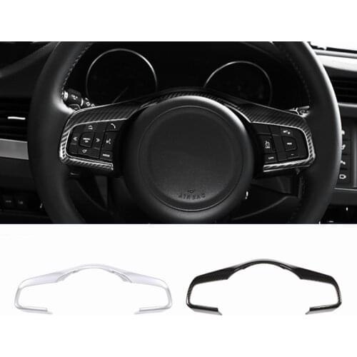 Car Steering Wheel Decorative Frame Trim For Jaguar XF XFL F-Pace F-TYPE 2016-2018 Car Accessories