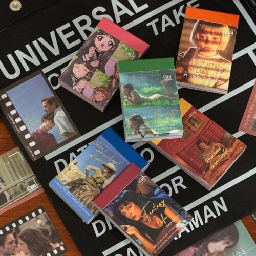 Dimi 50 Sheets Cloud Cinema Series Cute Sticker Book Precious Movie Theme DIY Journaling Diary Album Deco Decals Stationery