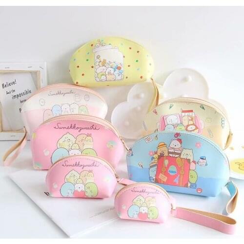 Hot sale 3PCS/lot Cartoon Model Toy Sumikko Wallet PU Leather Bag for student girl gifts