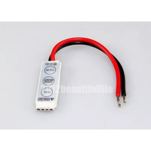 3 Keys Mini RGB Controller Dimmer 5-24V for 5050 3528 RGB LED Strip Light
