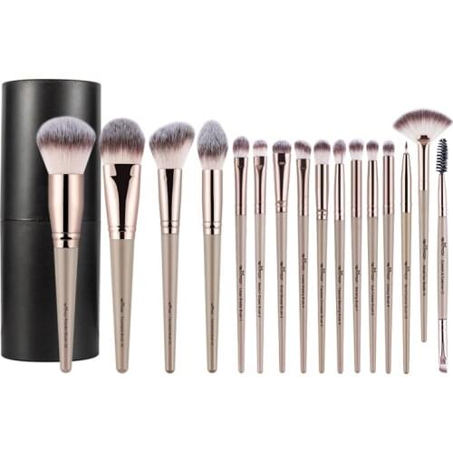 Anmor Professional Makeup Brushes Set With Bag Eyeshadow Foundation Powder Eyeliner Eyelash Lip Make Up Brush With Cylinder