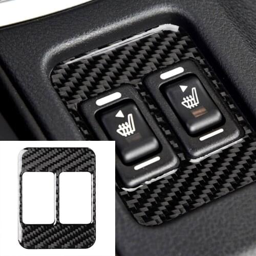 Carbon Fiber Seat Heating Button Sticker Trim Cover Car Modification Parts Decoration Accessory For Subaru BRZ Toyota 86 13-19