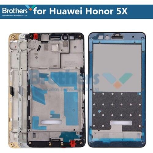 Front Frame for Huawei Honor 5X LCD Frame Original Front Housing for Honor 5X LCD KIW-AL10 KIW-L21 Bezel Phone Replacement New