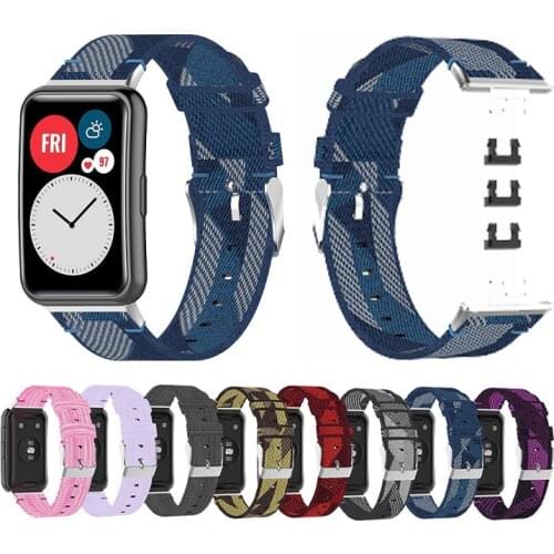 BOORUI New fashion smart woven nylon band strap for Huawei watch fit strap TIA-B09 22.5mm replacement wristband