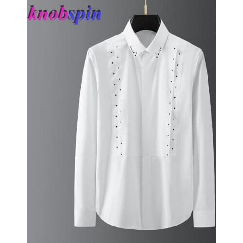 Brand Design Mens Slim Casual Long Sleeve Shirt High Quality Cotton Chemise homme Solid Business male Dress Shirts Plus Size