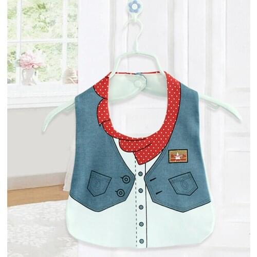 Cute Cartoon Baby Bibs Burp Cloth Infant Baby Vest Bib Baby Feeding Sleeveless Bibs Apron Cleaning Care Supplies