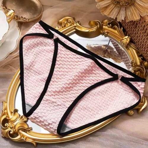 Womens Cotton Panties Striped Solid Color Underwear Soft Seamless Underwear Briefs for Girl Comfortable Underpants