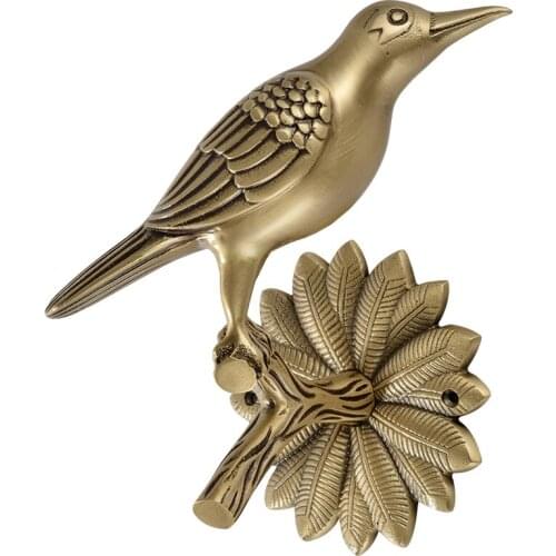Creative Nordic Gold metal brass bird hook up curtain Retro Storage organization Modern home decoration Accessories wall hanging