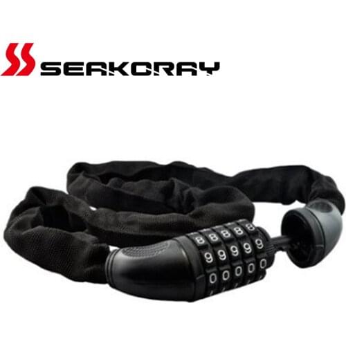 Bicycle Locks Electric Stainless Password Fixed Portable Anti-Theft Steel Wire Chain Lock Bicycle Accessories Bike Lock