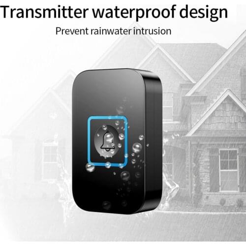 Waterproof Home Wireless Doorbell Smart LED Light Calling Bell 300M Remote Battery Button 60 Chimes 5 Volume US EU UK Plug