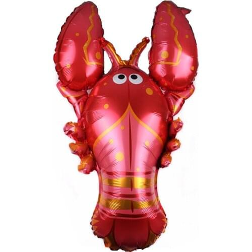 98*78cm Factory Direct Big Lobster Aluminum Foil Balloon Sea Animal Cartoon Model Decoration Lobster Balloon Wholesale
