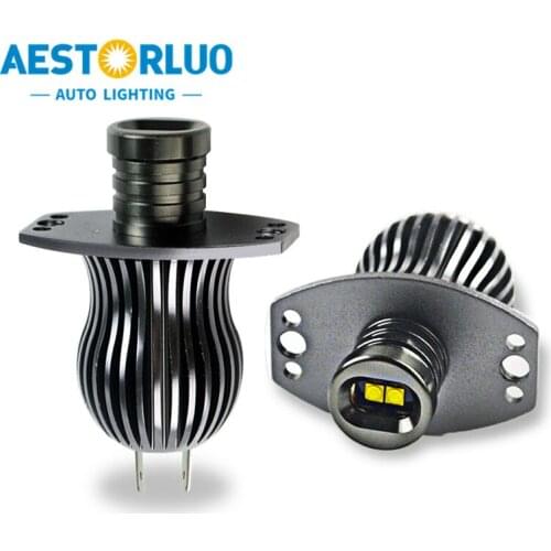 2pcs Factory Supply Canbus 20W E90 Angel Eyes Halo Ring LED Marker Light Bulb For BMW 3 Series E90 E91 White 12V