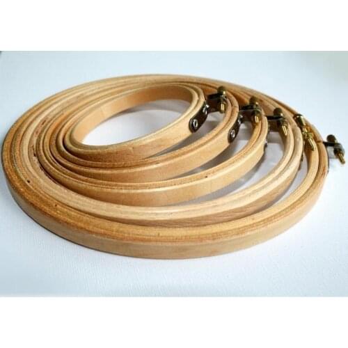 3sets Natural wood embroidery hoops,Wooden Cross Stitch Machine Embroidery Hoops Ring Bamboo Sewing Tools(3-7inch)