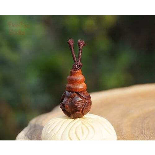 8/10/12mm Natural Red Sandalwood Carved Lotus Guru Beads Mala Beads Japa Bead Bracelet Jewellry Findings DIY Accessories