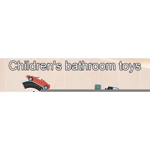 Childrens Bathroom Toys Flexible Road Track Car Stick Bath Sticker Puzzles Baby Toys Water Education Funny Diy Toy Early T L6u7