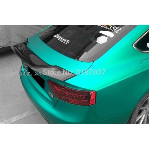 For Audi 2013-2016 A4 B8.5 Quattro Carbon Fiber Rear Roof Spoiler Wing Trunk Lip Boot Cover Car Styling