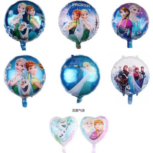 Double-sided Princess Elsa Anna frozen party balloon birthday party decoration children toys wedding decoration baby shower