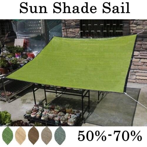 Emerald Green Succulent Sun Shade Net Balcony Courtyard Awning 50%-70% Shading Rate Sunshade Sail Various Size