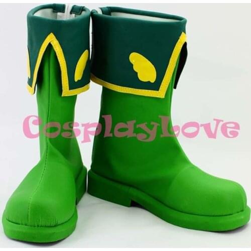 Cardcaptor Sakura Kinomoto Sakura Green Short Boots Cosplay Shoes Hand Made For Halloween Christmas Festival CosplayLove