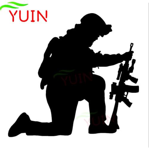 The Soldiers Firing Personality Car Sticker Cars Accessories Waterproof Decal PVC Body Decoration Exquisite Cover Scratch Decals