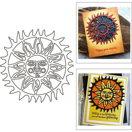2021 New Desert Sun Pattern Metal Cutting Dies For DIY Craft Making Greeting Card and Album Paper Scrapbooking No Clear Stamps