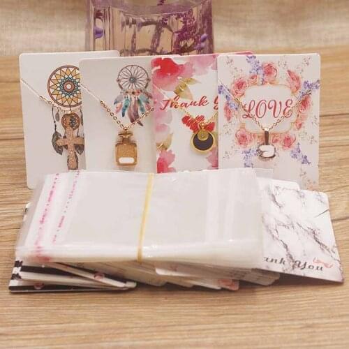 FeiLuan new jewelry necklace pendant package card good luck dreamcatcher/animal styles small charms tag card100pcs+100bag/lot