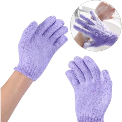 1PCS Five-Finger Shower Exfoliating Bath Gloves Nylon Shower Gloves Body Scrubber Exfoliator Cleaning Gloves Bathroom Brushes