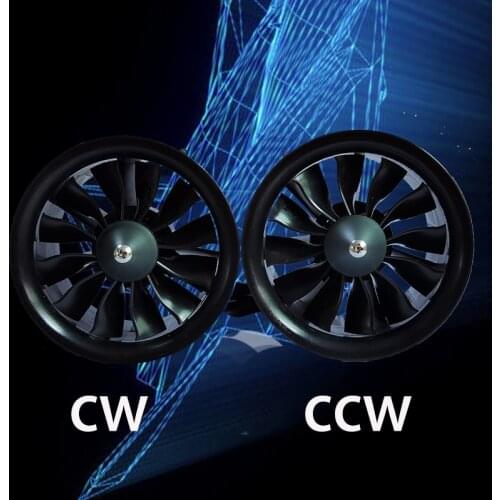 QX-Motor New 70mm EDF12-Blade Multi-Blade Fan Brushless Motor 2200KV 6S Airplane Model Drone Accessories