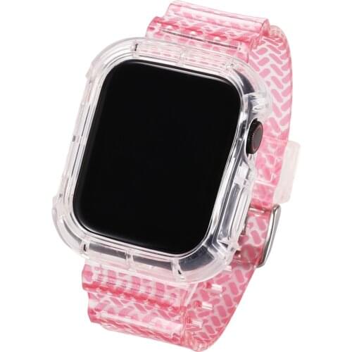 New Imitation woven strap for Apple Watch 6 5 4 SE Strap 40mm 44mm Transparent Strap for iwatch 3 38mm 42mm transparent strap