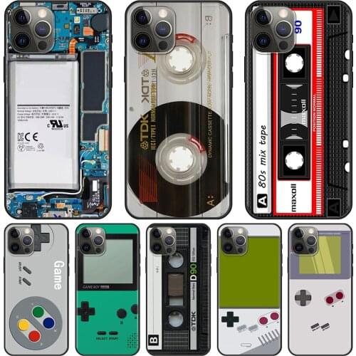 Retro Vintage Camera Cassette Music Coque Phone Fundas For iPhone 12 11 Pro Max XR XS X 7 8 Plus SE Cover Case Capa Guscio Shell