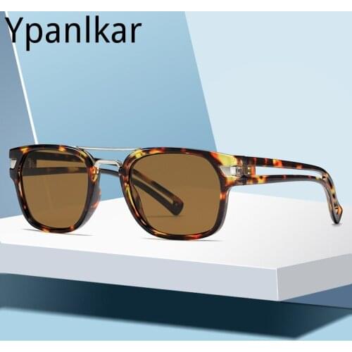 New Fashion Square Double Beam Sunglasses Robert The Same Sunglasses Personality Trend Men and Women Wild Glasses