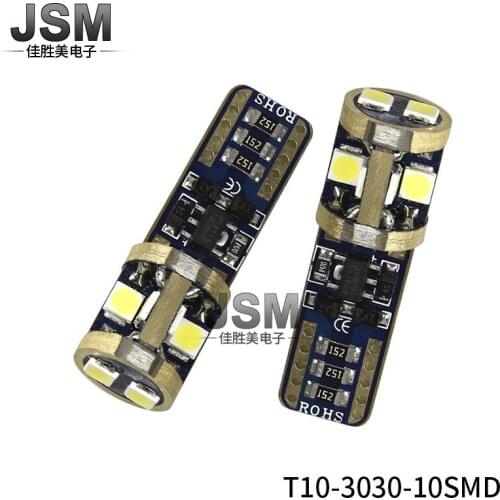 High Quality Decoding Side Lamp T10 3030 10smd CANbus Side Lamp Reading Lamp License Plate Lamp Car Accessories Car Accessories
