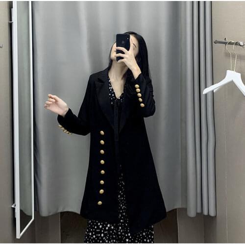 2021 Spring Autumn Jacket New Womens Single-Breasted Long Sleeve Windbreaker Casual Pocket Long Top Female Costume Outwear